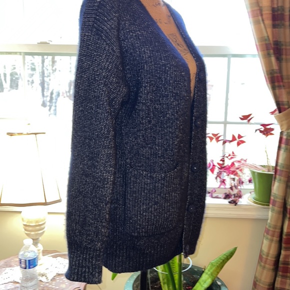 Adam Lippes 57%Silk 30Cashmere and 13Polyamide Navy Merle size M - Picture 9 of 12